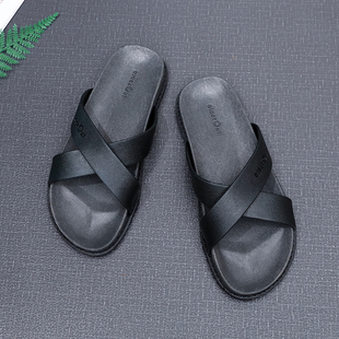休闲透气潮 防滑防臭加厚底泰国橡胶男士 拖鞋 室外夏季 一字拖沙滩鞋