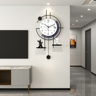2026新款 饰摆件表挂墙 简约高级时钟表挂钟客厅创意大气餐厅家用装