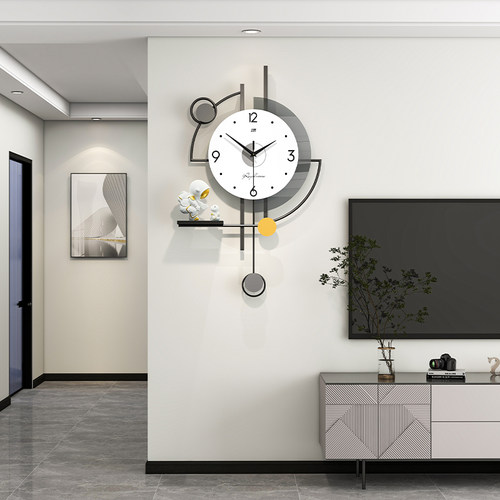 创意大气网红挂钟现代简约2025新款家用时钟挂墙装饰时尚钟表客厅
