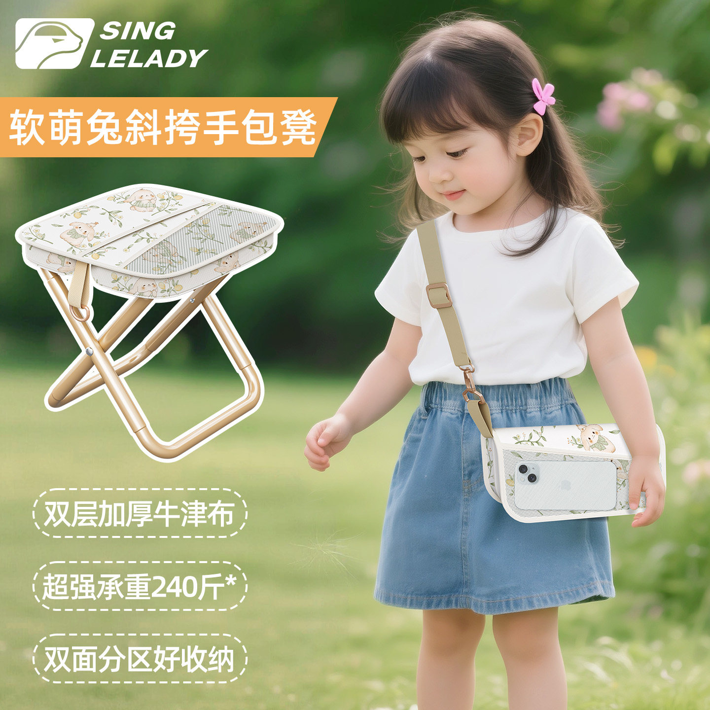 便携折叠凳儿童小马扎音乐节旅行火车地铁新款户外凳子折叠椅板凳