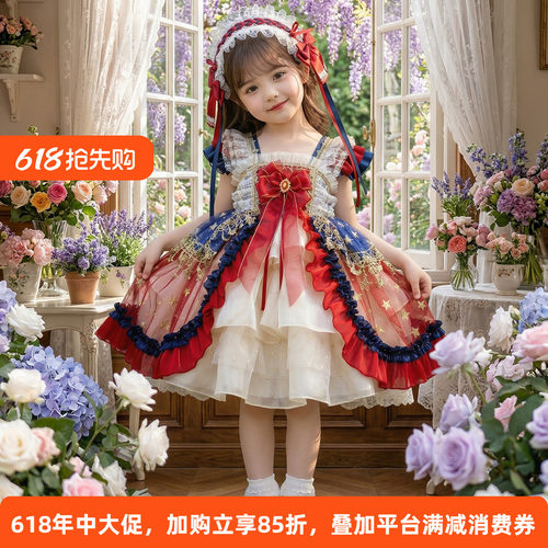 女童洛丽塔白雪公主生日礼服裙