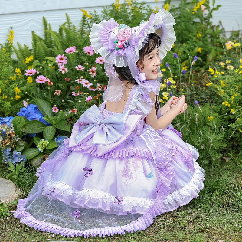 女童洛丽塔公主裙夏季2025新款儿童唯美超仙连衣裙重工高端礼服裙