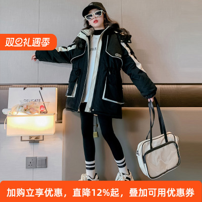 加厚冬季中长款派克服棉衣冲锋衣