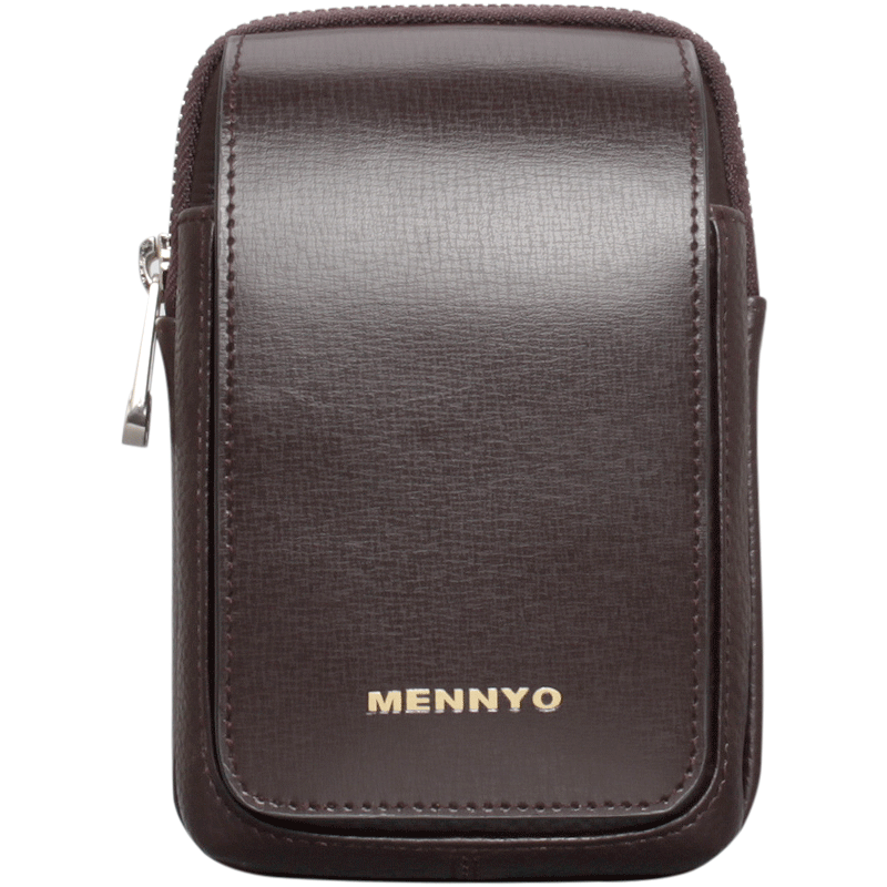 MENNYO真皮牛皮穿皮带手机包腰包