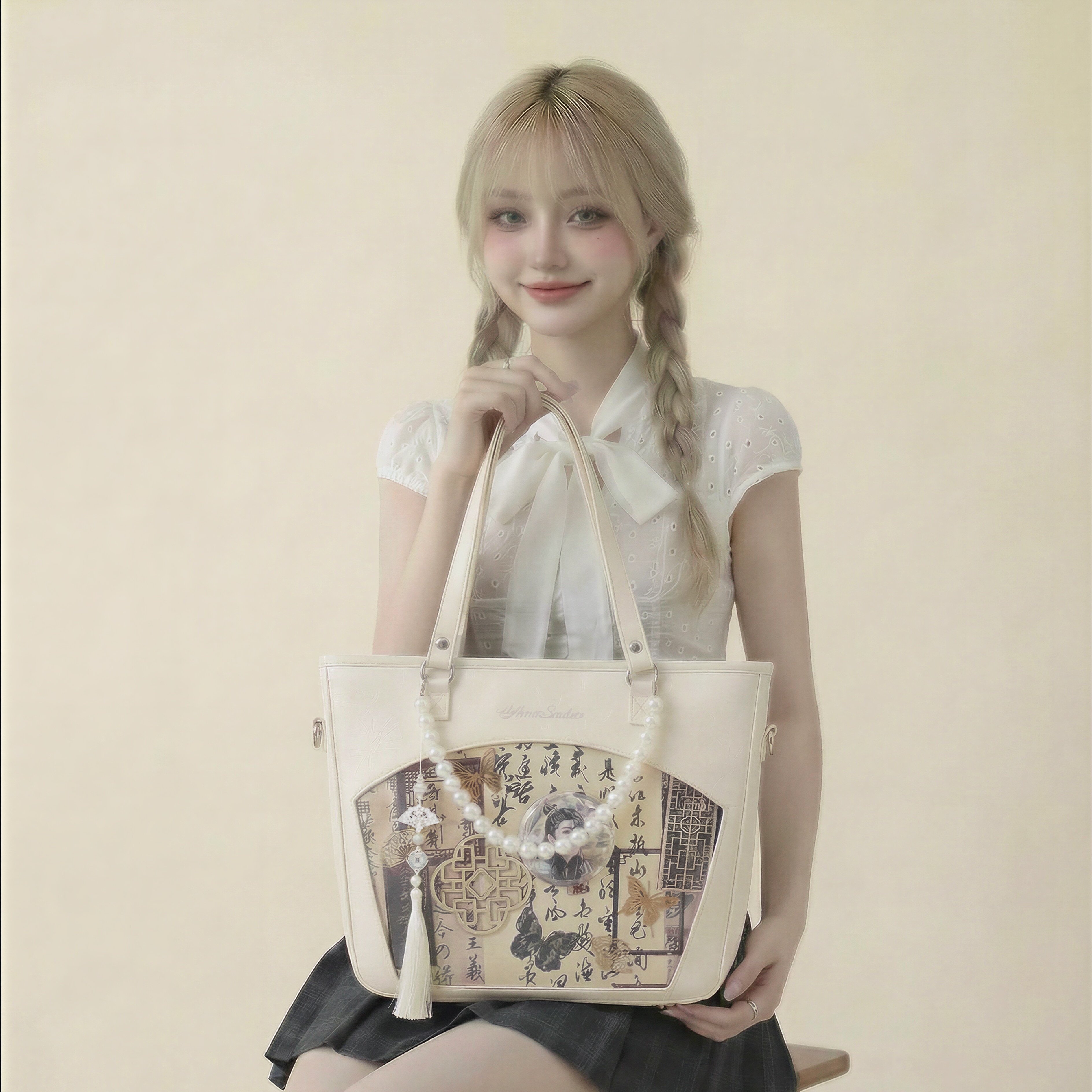 AORDA 高级感外出古风痛包单肩二次元透明娃包通勤小食量斜挎吧唧,模玩/动漫/周边/娃圈三坑/桌游,娃包,淘宝优惠券,粉丝福利购,淘宝优惠卷