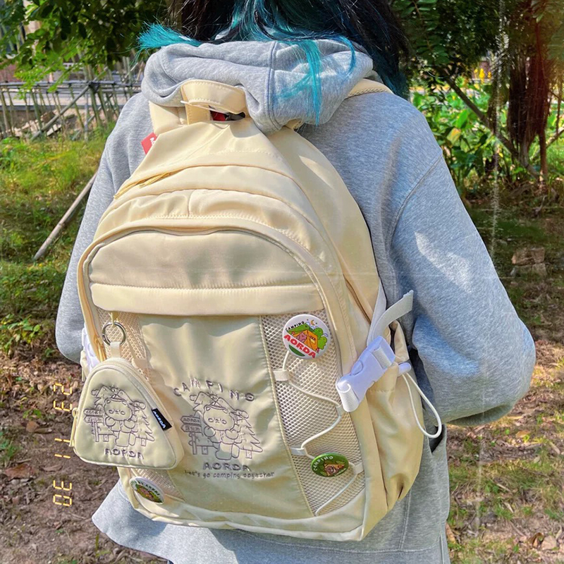 AORDA露营日记学院风女生双肩包