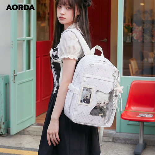 AORDA波点痛包韩系双肩背包书包