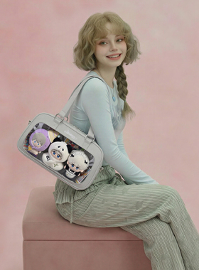 AORDA 小食量制服灰色痛包斜挎吧唧韩系二次元高级感单肩10cm娃包