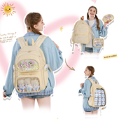 AORDA 二次元 痛包书包初中女生通勤双肩包高中生大容量高颜值背包