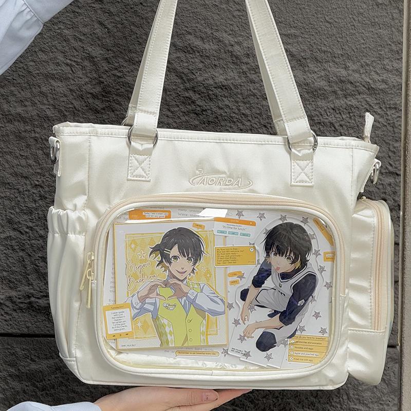 AORDA大容量单肩包大学生托特包