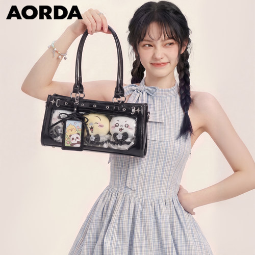 AORDA高颜值黑色微痛包斜挎娃包