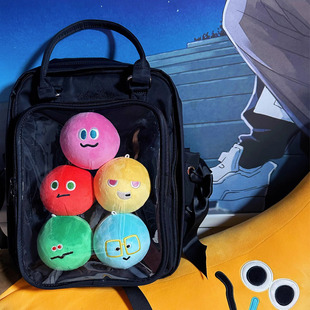 AORDA 原创双肩背包丝带小食量黑色痛包日常款书包吧唧10cm遛娃包