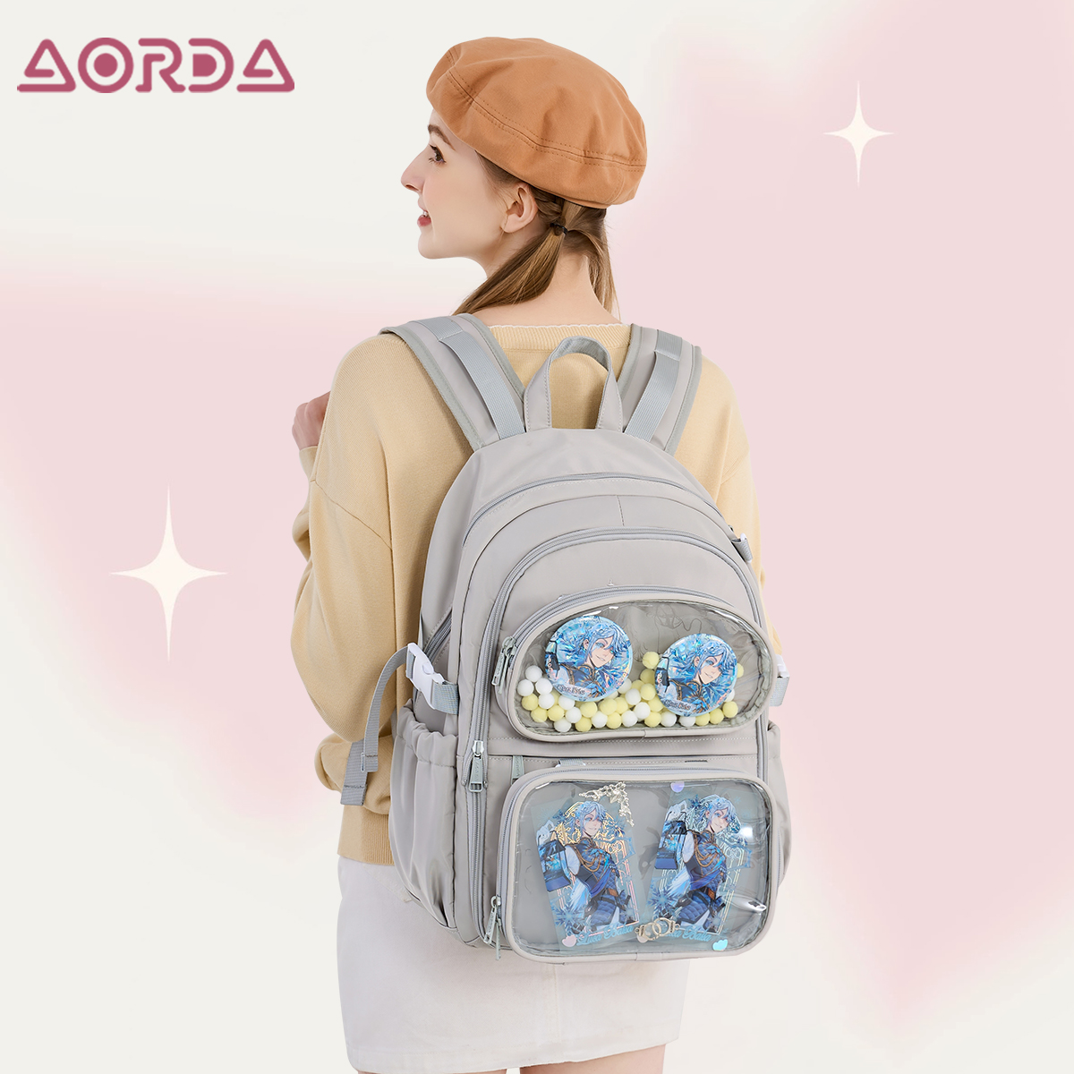 AORDA大容量学生痛包双肩背包