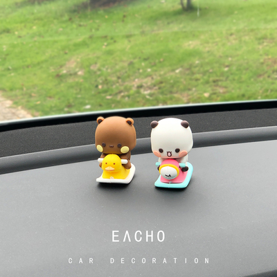 一二布布车载摆件手办可爱治愈系
