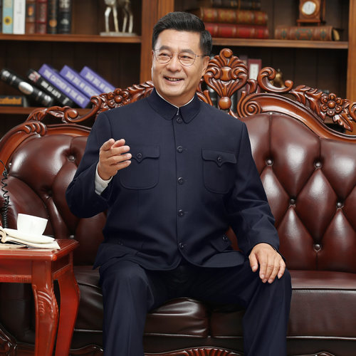 中山装爷爷加绒宽松外套