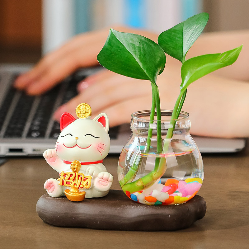 速发创意招财猫家简可关饰品摆件居约玄爱办公室桌面小摆设