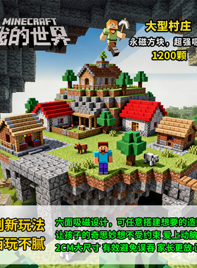 2026火爆我的世界磁力方块全套MC正版儿童益智玩具男女孩生日礼物