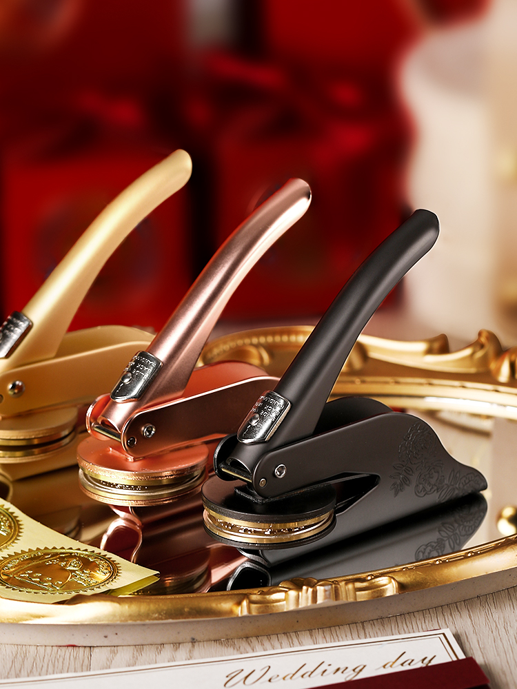 铃鼓钢印定制定刻手钳凹凸印章压纹订制logo压痕压印便携烫金卡片