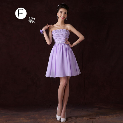 伴娘服短款2017冬季新款伴娘团礼服姐妹裙香槟色小礼服修身连衣裙