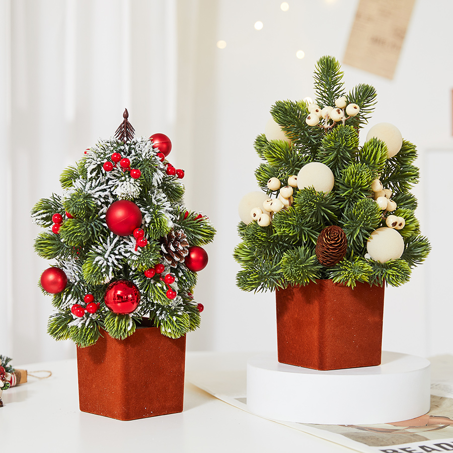 桌面小圣诞树套餐场景布置装饰