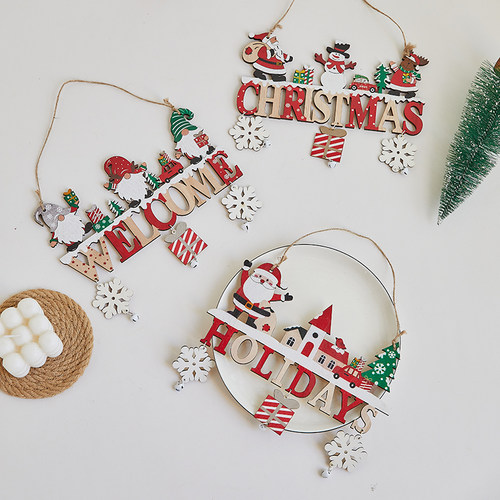 圣诞节装饰英文字母牌挂饰新款