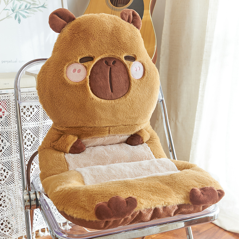 冬季坐垫长毛绒连体护腰可爱卡通