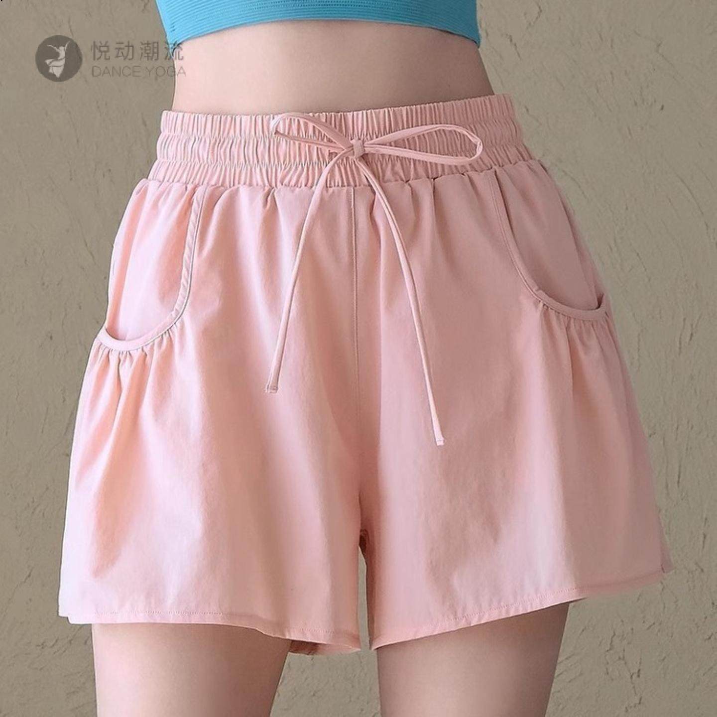 防走光速干瑜伽短裤显瘦健身裤花苞大口袋运动短裤女外穿2025新款,运动/瑜伽/健身/球迷用品,瑜伽中/短裤,淘宝优惠券,粉丝福利购,淘宝优惠卷