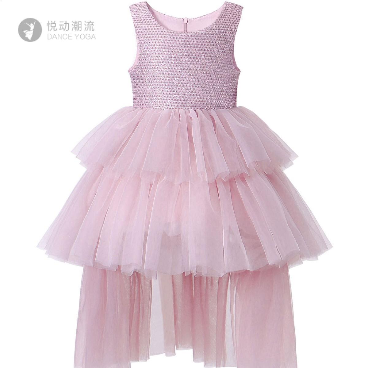 2025秋新款女童燕尾礼服裙前短后