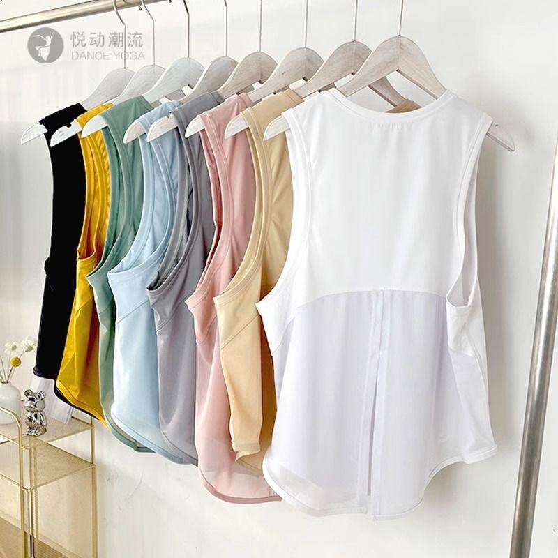 运动速干背心女夏季薄款宽松健身跑步工字背心普拉提瑜伽罩衫上衣