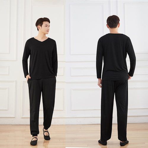 春夏男士舞蹈练功服短袖形体服
