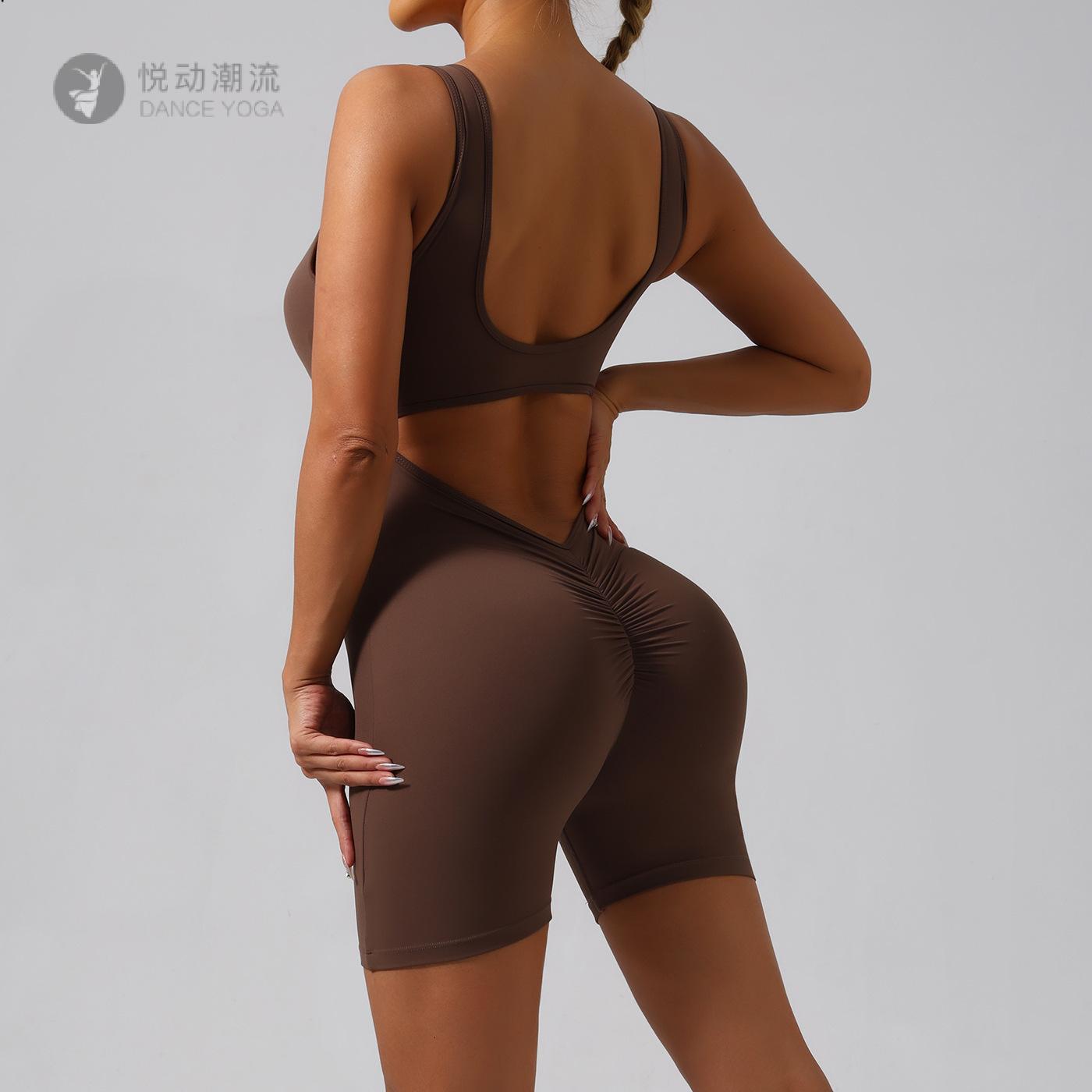 爆款2025春夏欧美修身提臀连体女