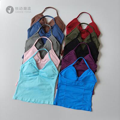DNE挂脖高弹瑜伽健身背心女