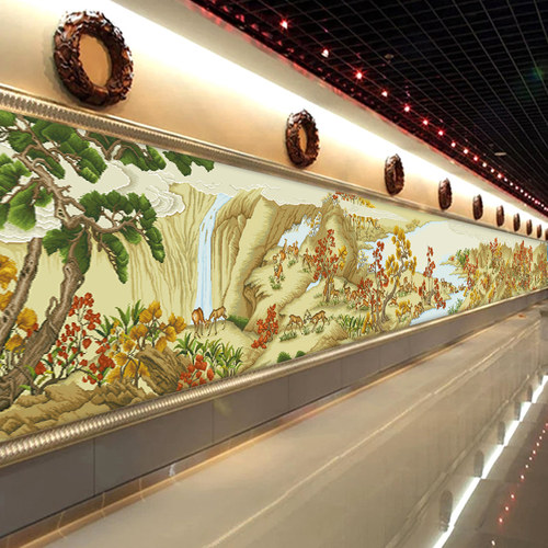 百鹿图十字绣全景2026新款全针绣