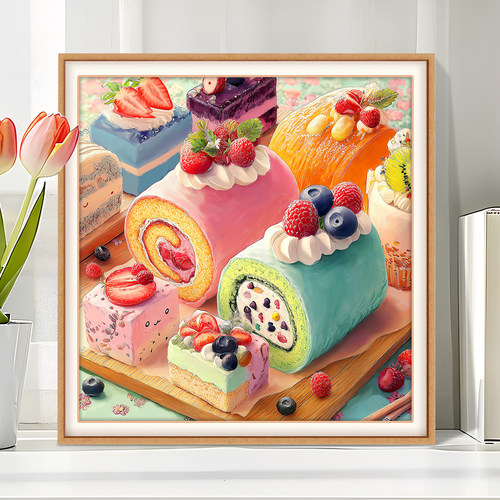 2025新款甜品日记十字绣客厅简单