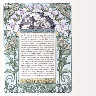 穆夏Art Nouveau新艺术复古植物花卉装饰风格设计电子版手账素材