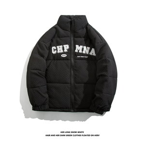 冬季新款男士潮牌字母棉服新面料压花外套加厚保暖棉衣MY6601-p75图片