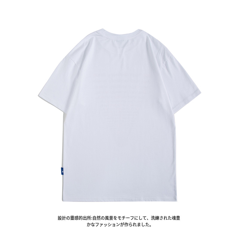 2024夏款白底平铺日系卡通字母卡通印花短袖T恤男C309B-T8028-P25,男装T恤,电商C309B