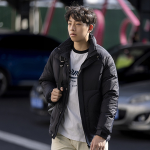 80%绒 2024冬季新款男士羽绒服简约保暖加厚羽绒外套 88009-P155图片