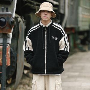 冬装日系棉衣宽松羊羔毛加厚加棉保暖羊羔绒棉服C309B-MY612-P75图片