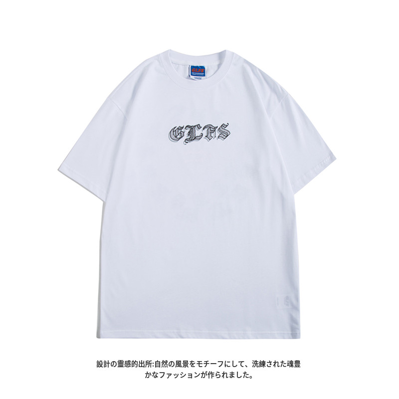 2024夏装新款白底平铺日系卡通个性印花纯棉短袖T恤C309BT3022P25,男装T恤,电商C309B