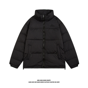 80绒 冬季男士白鸭绒羽绒服雪山刺绣拼接撞色羽绒外套 88001-P155图片