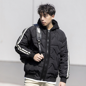 80%绒 23冬装男士city盐系加厚保暖连帽羽绒服外套 QY5595-P165图片