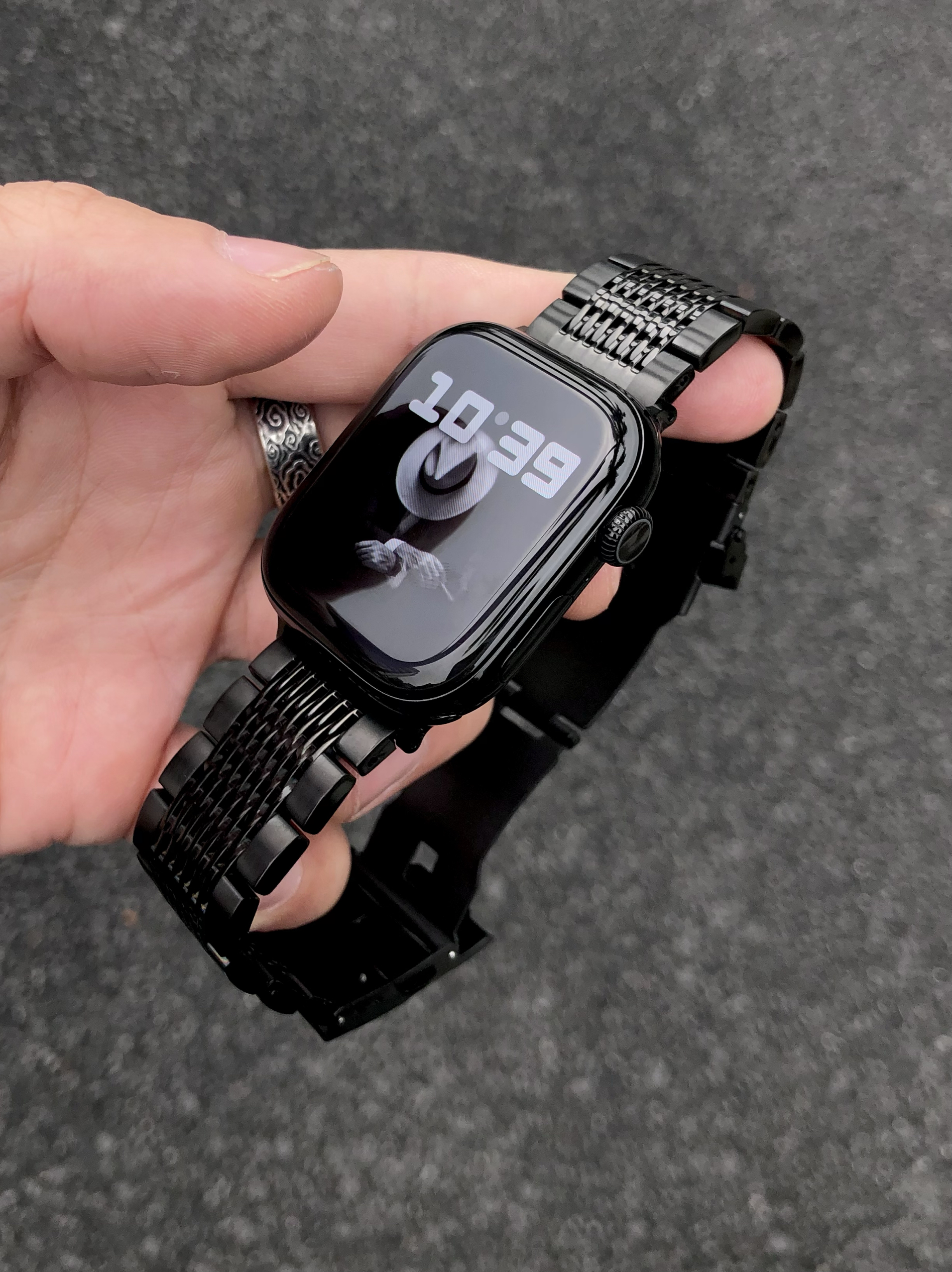 卡客风暴 15珠钢带适用苹果iwatch手表表带s10不锈钢Ultra金属987