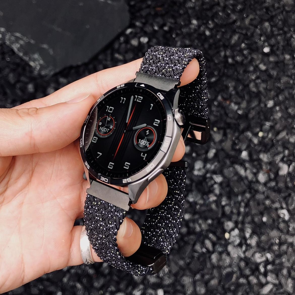 卡客 升级钢接口适用华为GT4表带GT2编织3pro磁吸扣watch4小米18