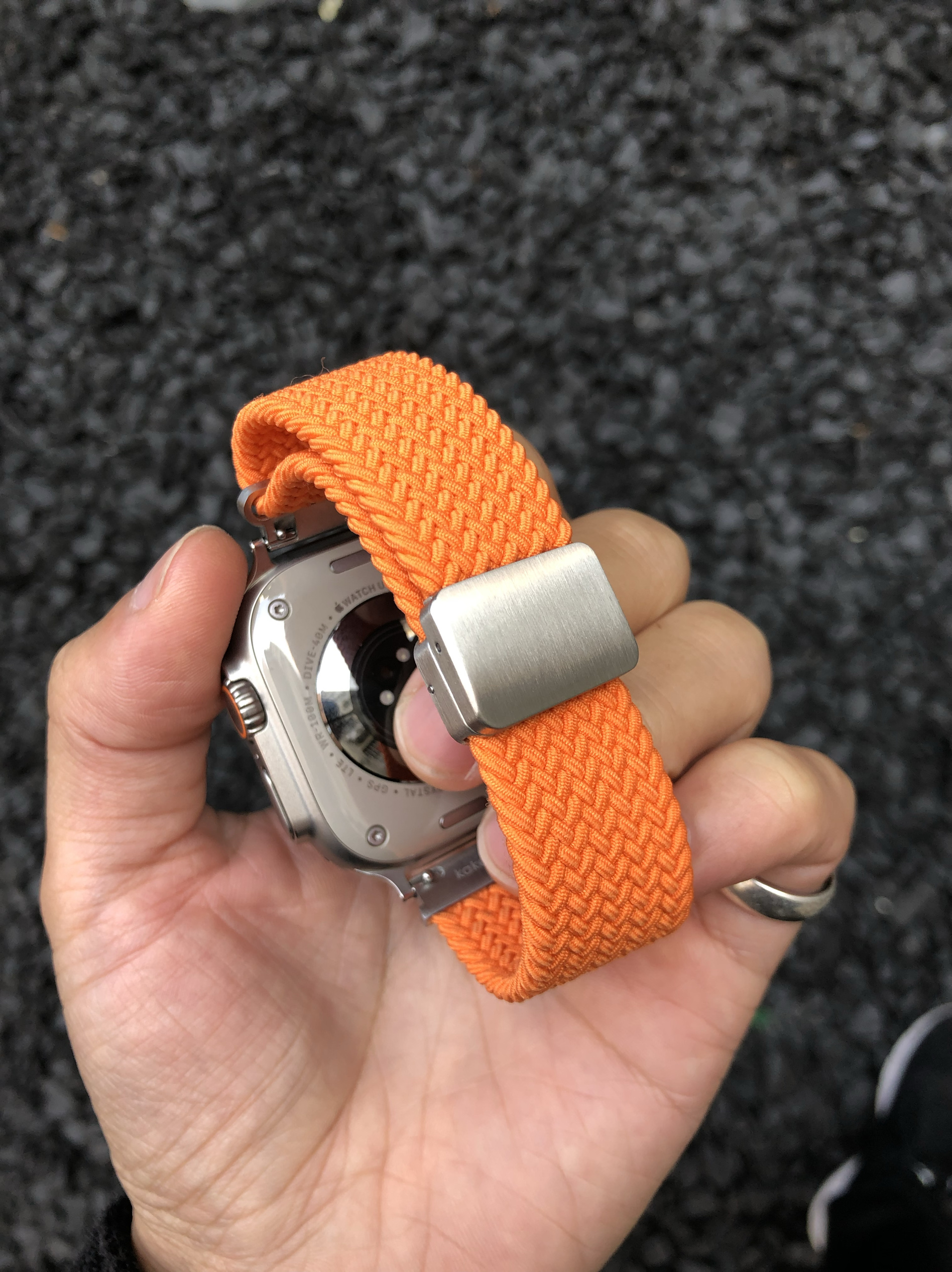 不锈钢扣 不掉磁 适用苹果iwatch手表表带s10编织秋冬Ultra磁吸98