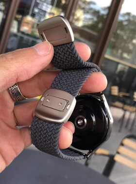 新款圆滑扣适用华为GT5表带watch4弹力编织GT3小米oppo磁吸GT6冬