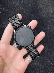 链式 卡客风暴 15珠适用华为手表GT5表带GT4不锈钢watch3小米金属