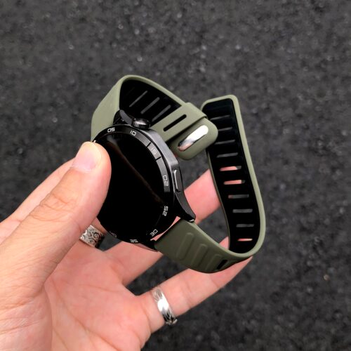 卡客风暴 斜孔针扣适用华为手表GT5表带GT6液态硅胶watch4小米3软