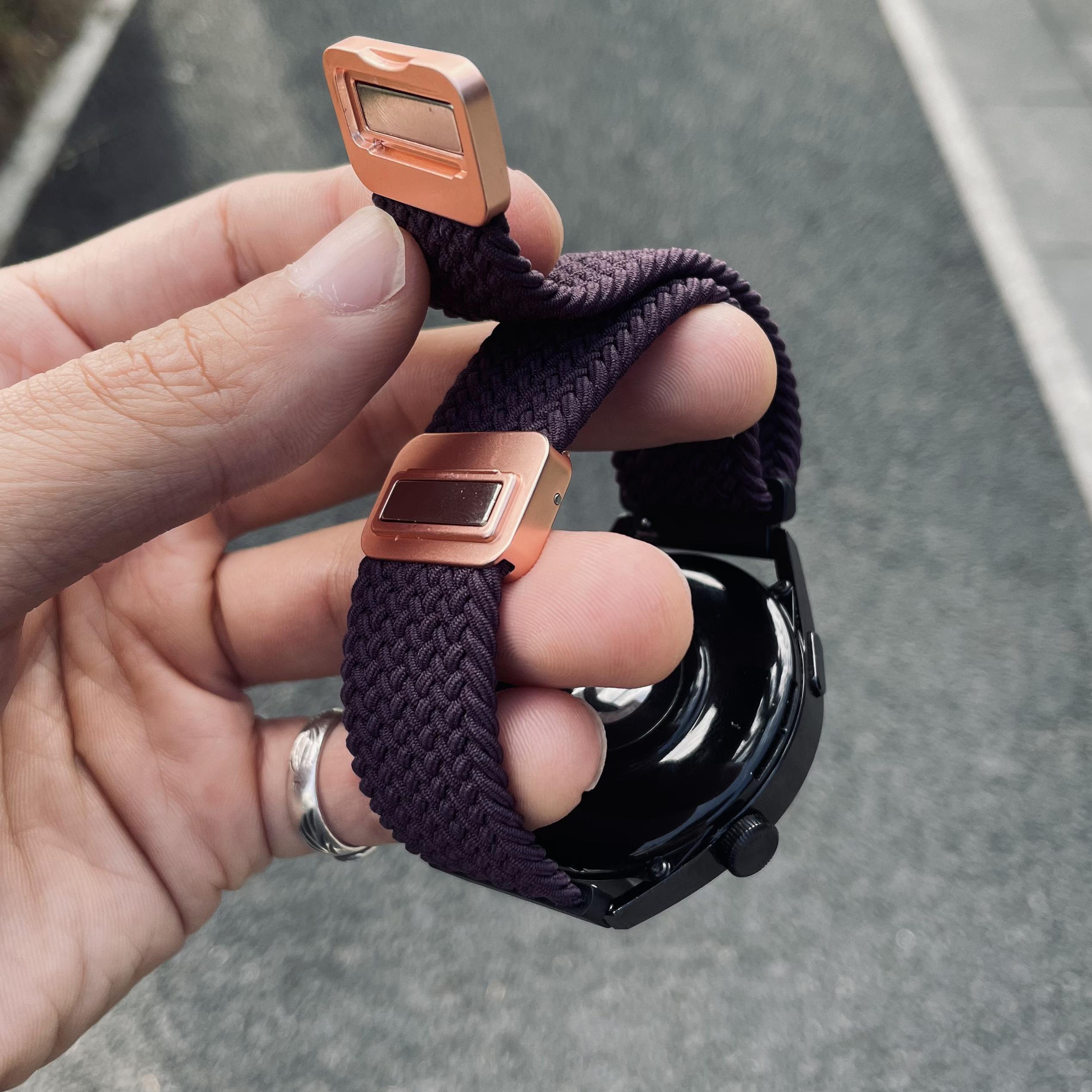 卡客风暴 玫金扣适用华为手表GT4表带GT5回环GT2磁吸扣编织watch3