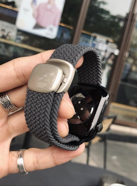 卡客风暴 新款圆滑扣适用苹果iwatch手表表带s11磁吸扣编织10 987